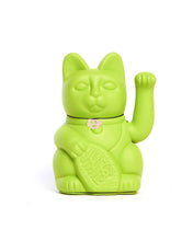 Carica l&#39;immagine nel visualizzatore di Gallery, Gatto portafortuna Maneki Neko h15 Verde Lime &quot;Fertilità  e Felicità per i Figli&quot;
