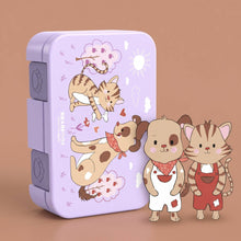 Carica l'immagine nel visualizzatore di Gallery, Lunch box ermetica con scomparti - Cane &amp; Gatto viola: 650 ml
