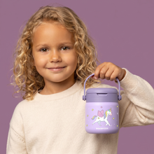 Carica l'immagine nel visualizzatore di Gallery, Contenitore termico per bambini in acciaio inox - unicorno lilla
