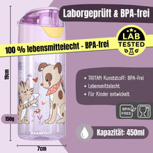 Carica l'immagine nel visualizzatore di Gallery, Borraccia per bambini borraccia leggera - cane e gatto rosa

