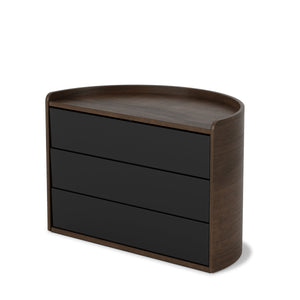 Portagioie organizer in legno Moona nero/noce UMBRA