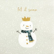 Carica l'immagine nel visualizzatore di Gallery, Conf. 20 tovaglioli di carta Snowman King
