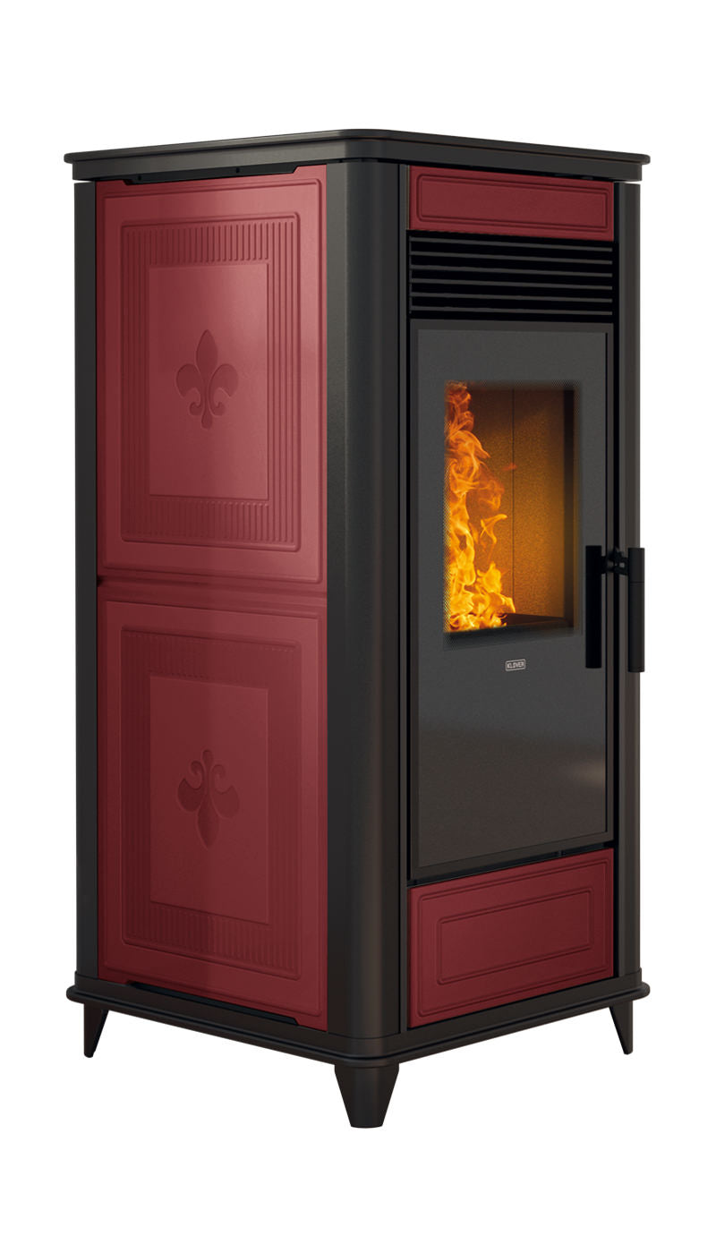 Termostufa a pellet KLOVER THERMOCLASS bordeaux OFFERTA ULTIMO PEZZO OUTLET