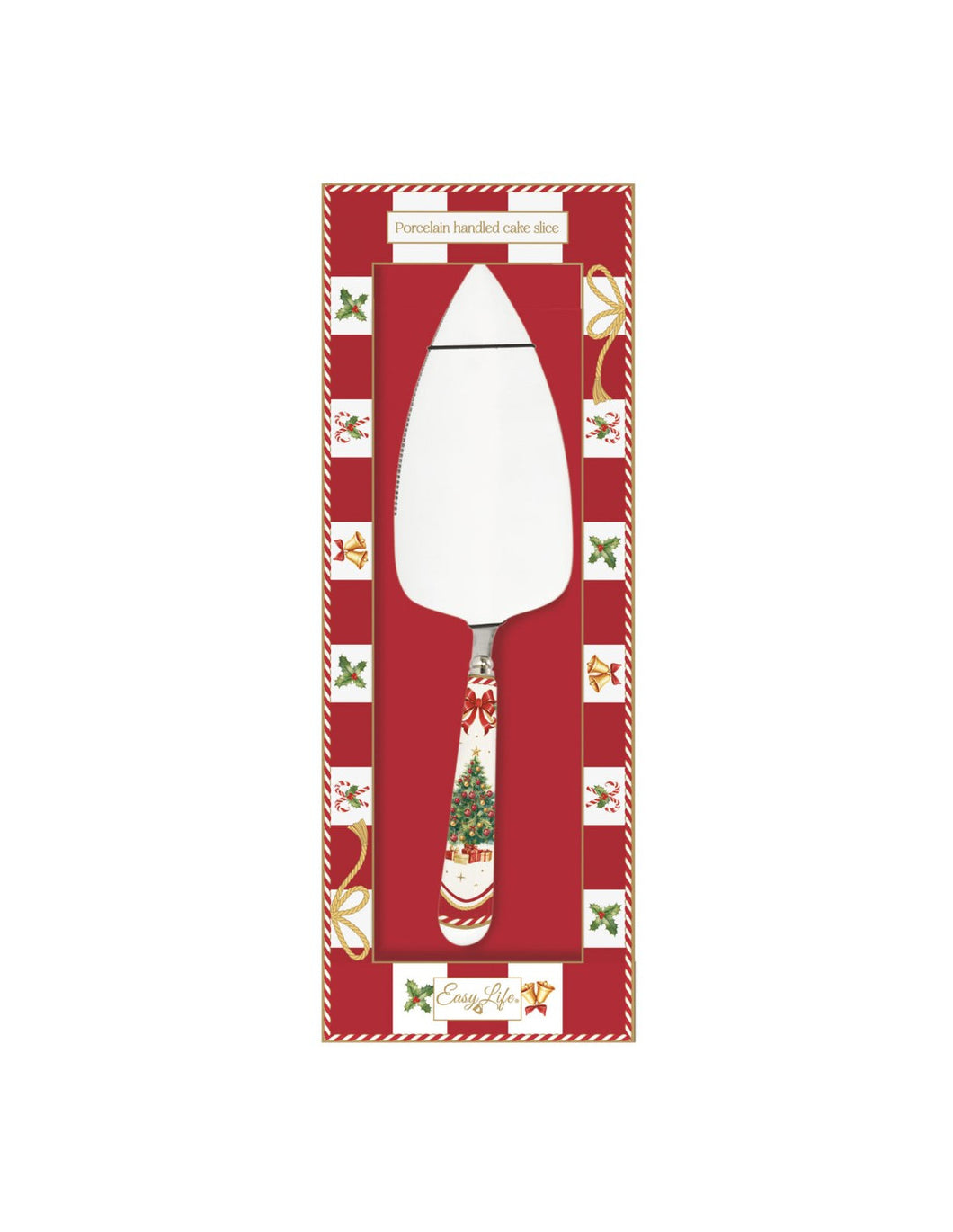 Pala torta con manico in porcellana Christmas Tale