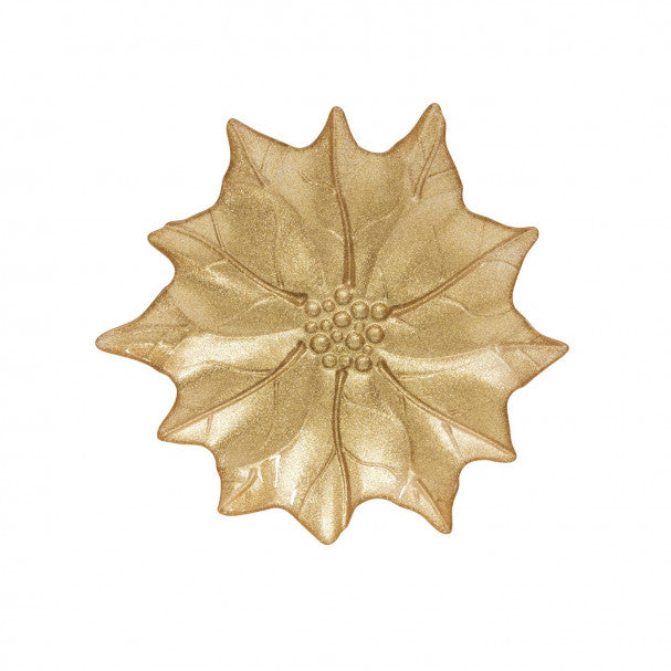 Centrotavola stella di natale in vetro WHITE ELEGANCE