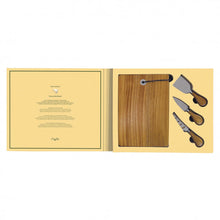 Carica l'immagine nel visualizzatore di Gallery, Set regalo 3 coltelli da formaggio con tagliere in legno Gift Novels
