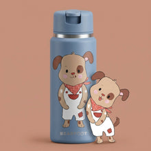 Carica l'immagine nel visualizzatore di Gallery, TINY Borraccia termica per bambini in acciaio inox - cane blu
