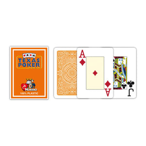 Carte indice Modiano Texas Poker Hold Em Jumbo (arancioni)