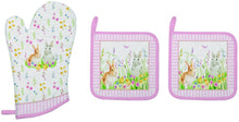 Carica l&#39;immagine nel visualizzatore di Gallery, Set guanto e presine in cotone Happy Easter Easy Life
