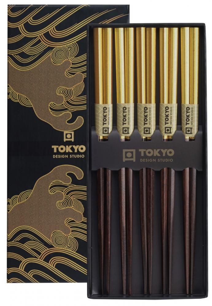 Set bacchette sushi Tokyo Design Gold