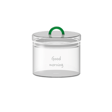 Carica l&#39;immagine nel visualizzatore di Gallery, Biscottiera in vetro con tappo ermetico WD Lifestyle Good Morning
