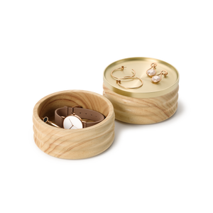 Portagioie in legno Tesora Wood ottone Umbra