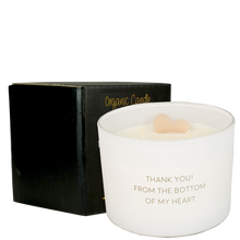 Carica l&#39;immagine nel visualizzatore di Gallery, Candela di soia -Thank you from the bottom of my heart - con cuore MY FLAME
