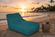 Carica l'immagine nel visualizzatore di Gallery, Chaise longue per esterno in tessuto 3D Turchese
