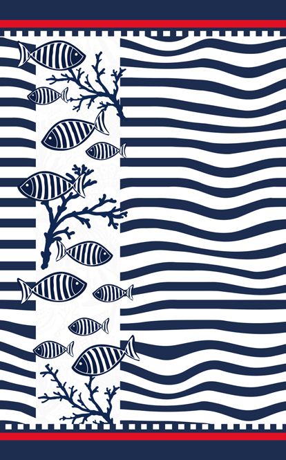 Maxi telo mare 110x180 Pesci Blu