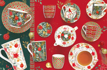 Carica l&#39;immagine nel visualizzatore di Gallery, Set teiera  e due bicchierini  in porcellana in confezione regalo Christmas Joy
