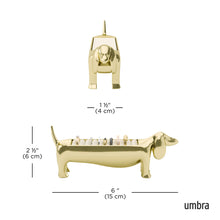 Carica l'immagine nel visualizzatore di Gallery, Portagioie porta anelli bassotto Dachsie Ottone UMBRA
