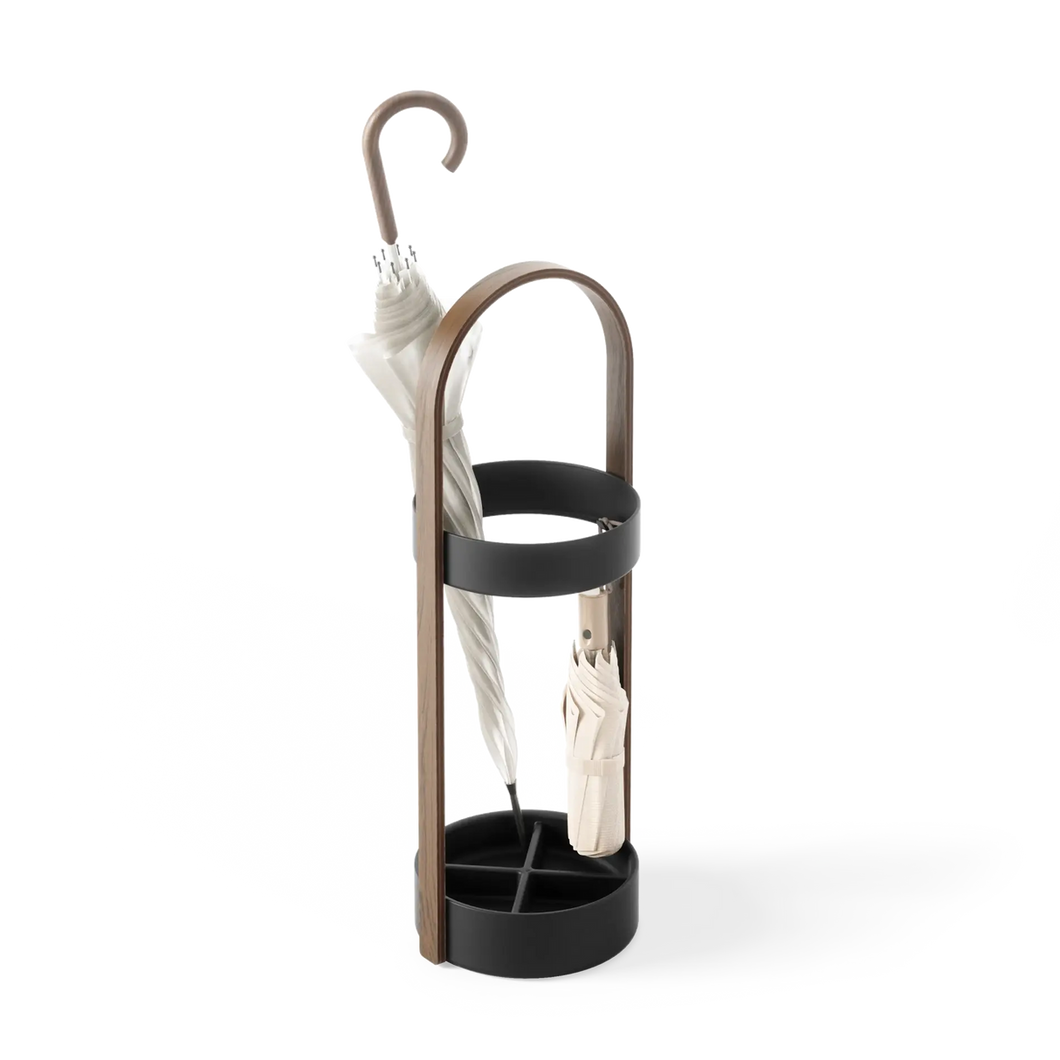 Portaombrelli Bellwood nero/noce Umbra