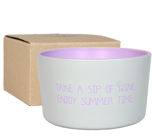 Candela di soia outdoor alla citronella-Take a sip of wine. Enjoy summer time.- MY FLAME