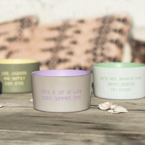 Candela di soia outdoor alla citronella-Take a sip of wine. Enjoy summer time.- MY FLAME
