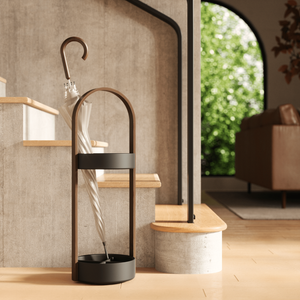 Portaombrelli Bellwood nero/noce Umbra