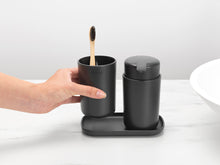 Carica l&#39;immagine nel visualizzatore di Gallery, Set 3 accesori bagno ReNew Dark Grey
