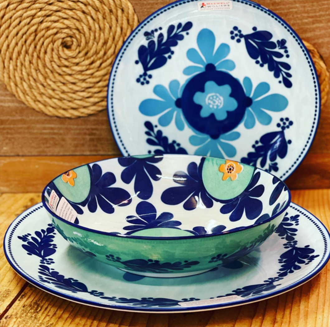 Servizio tavola set 18 pezzi Majolica Blue