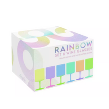 Carica l&#39;immagine nel visualizzatore di Gallery, Set 6 calici in vetro multicolor Rainbow
