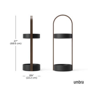 Portaombrelli Bellwood nero/noce Umbra