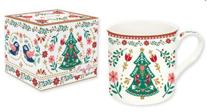 Mug da 300 ml in porcellana in confezione regalo CHRISTMAS FOLK