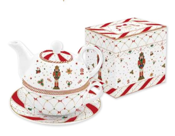 Tea for One in porcellana Nutcracker Twist