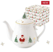 Carica l&#39;immagine nel visualizzatore di Gallery, Teiera in porcellana 850 ml con decoro a rilievo LET IT SNOW
