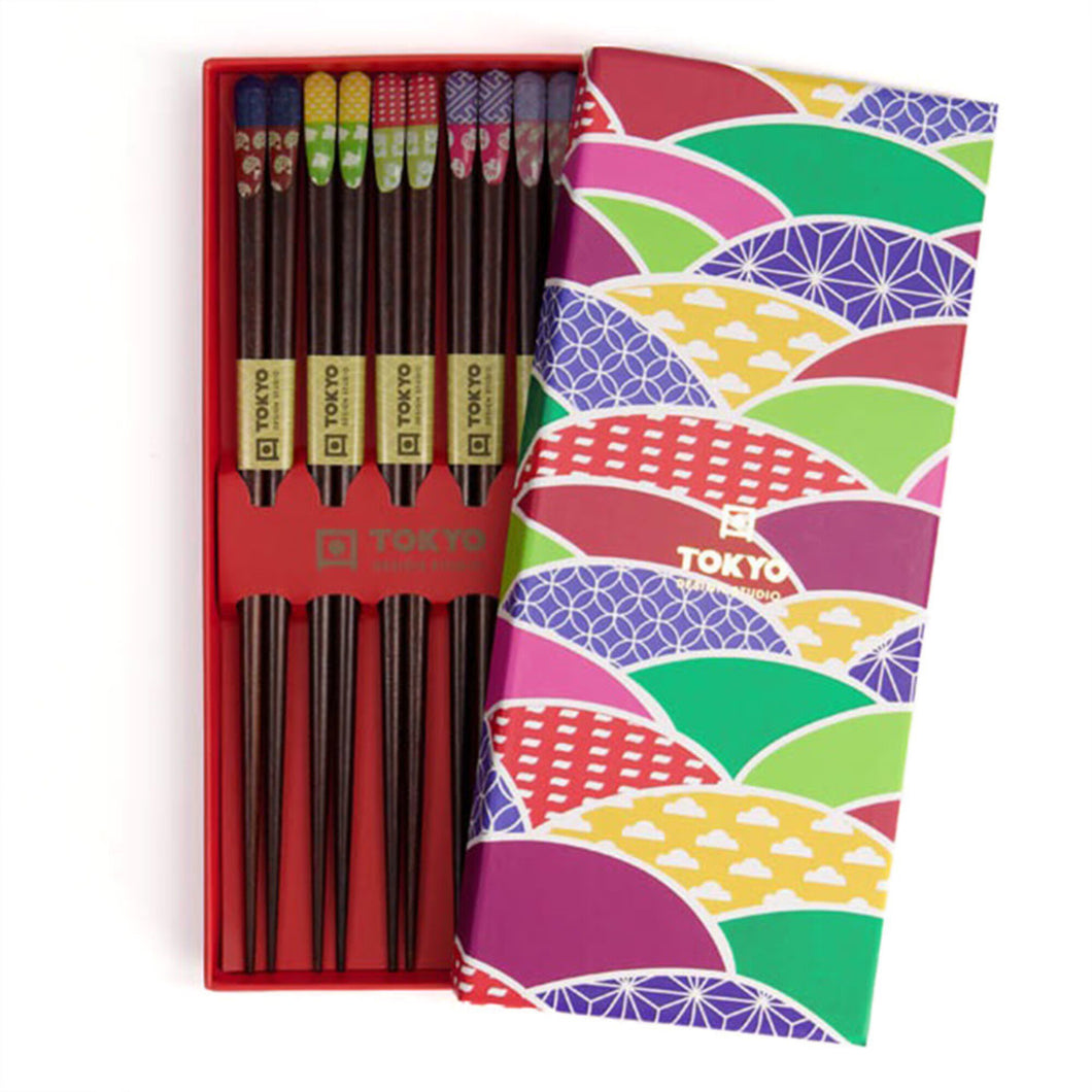 Set bacchette sushi Tokyo Design Wooden Multi Color