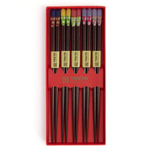 Carica l&#39;immagine nel visualizzatore di Gallery, Set bacchette sushi Tokyo Design Wooden Multi Color
