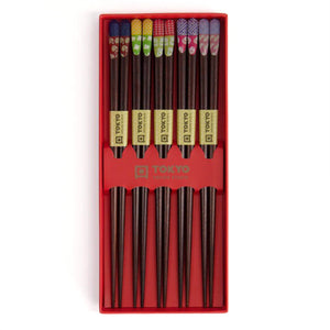 Set bacchette sushi Tokyo Design Wooden Multi Color