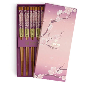 Set bacchette sushi Tokyo Design Purple Sakura