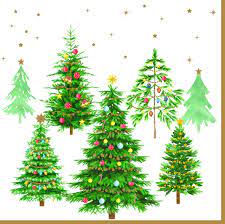 Tovaglioli di carta 33*33 conf. da 20 Festive Trees - Prezzo Outlet