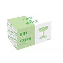 Carica l'immagine nel visualizzatore di Gallery, Set 2 coppe Twist &amp; Match verde
