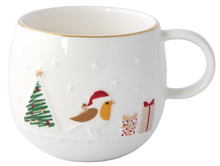 Carica l&#39;immagine nel visualizzatore di Gallery, Tazza Mug porcellana uccellino ml LET IT SNOW
