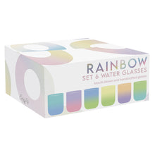 Carica l&#39;immagine nel visualizzatore di Gallery, Set 6 bicchieri acqua in vetro multicolor Rainbow
