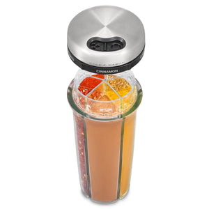 Cole & Mason - Spice storage and shaker Saunderton, dispenser con 5 spezie incluse