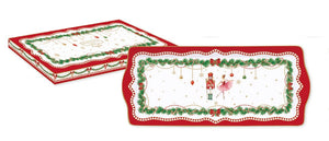 Vassoio in porcellana 35*15 in confezione regalo MAGIE DE NOEL