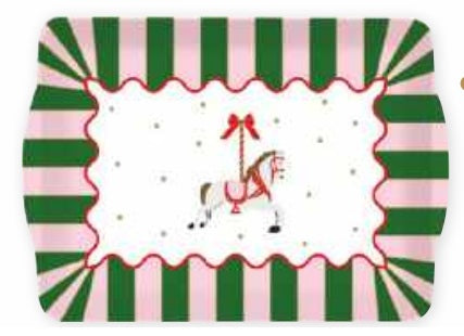 Vassoio con manici in melammina 22x15 CHRISTMAS TWIST