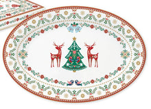 Carica l&#39;immagine nel visualizzatore di Gallery, Vassoio ovale in porcellana in confezione regalo CHRISTMAS FOLK
