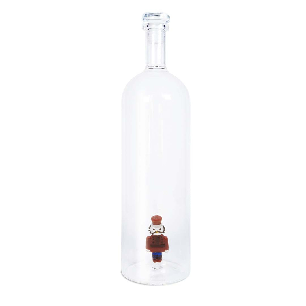Bottiglia in vetro 1,2lt con tappo e soggetto Nutcracker
