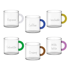 Carica l'immagine nel visualizzatore di Gallery, Set caffe 6 tazzine in vetro Monterey Line
