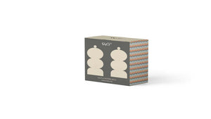 Set macinasale e macinapepe h11,5 in legno laccato Bianco/Grigio