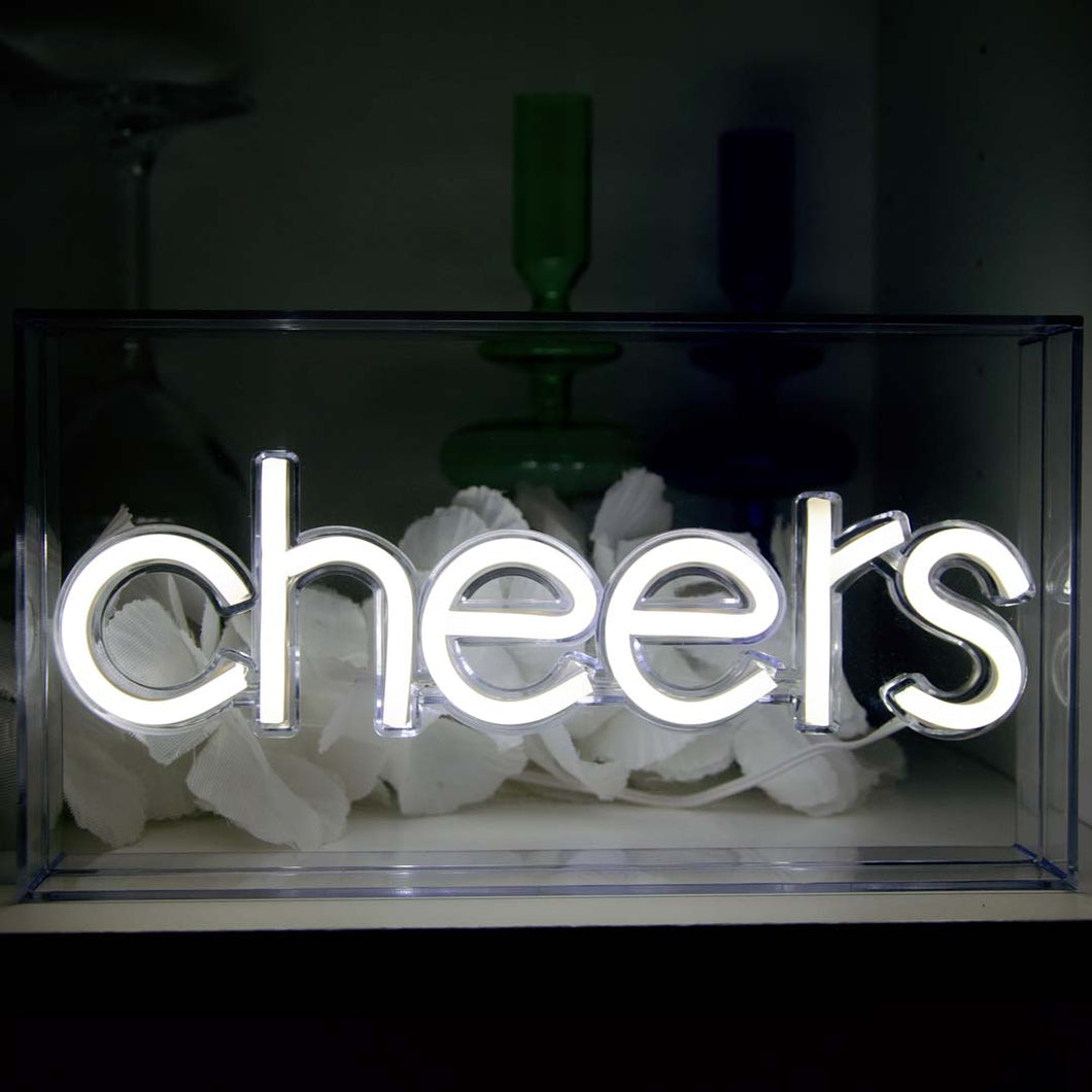 Insegna neon con scritta decorativa Cheers