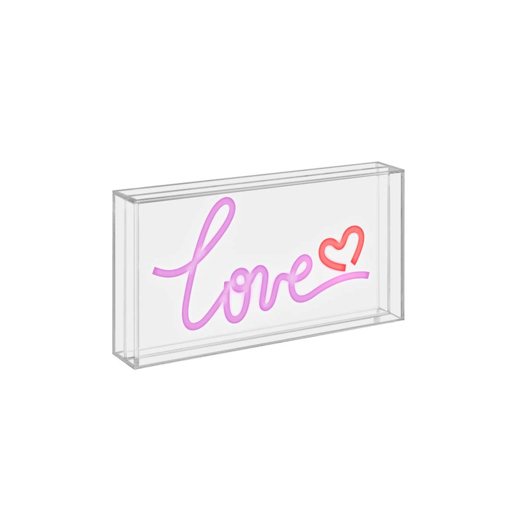 Insegna neon con scritta decorativa Love