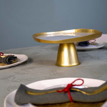 Carica l&#39;immagine nel visualizzatore di Gallery, Alzatina in vetro Ø28 oro/perla
